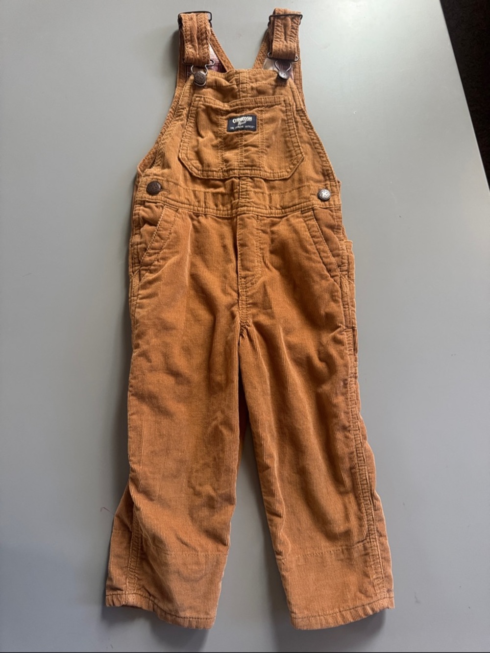 OshKosh B'gosh Rust Brown Corduroy Kids Overalls